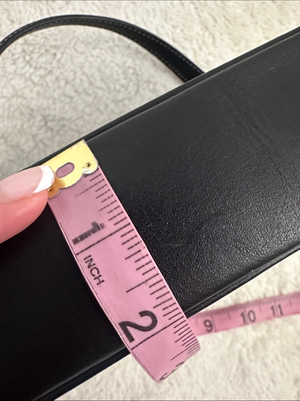 Y2K Coach 7785 Hamptons Demi Pouch Black Leather Bag Purse Old Money Minimalist - Picture 7 of 10